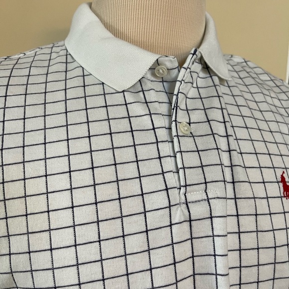 POLO by RALPH LAUREN Vintage Classic Checked Shirt Cotton‎ Pony White Black XXL - Picture 5 of 9